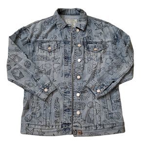 Michael Kors Denim Oversized Jean Jacket - xxs